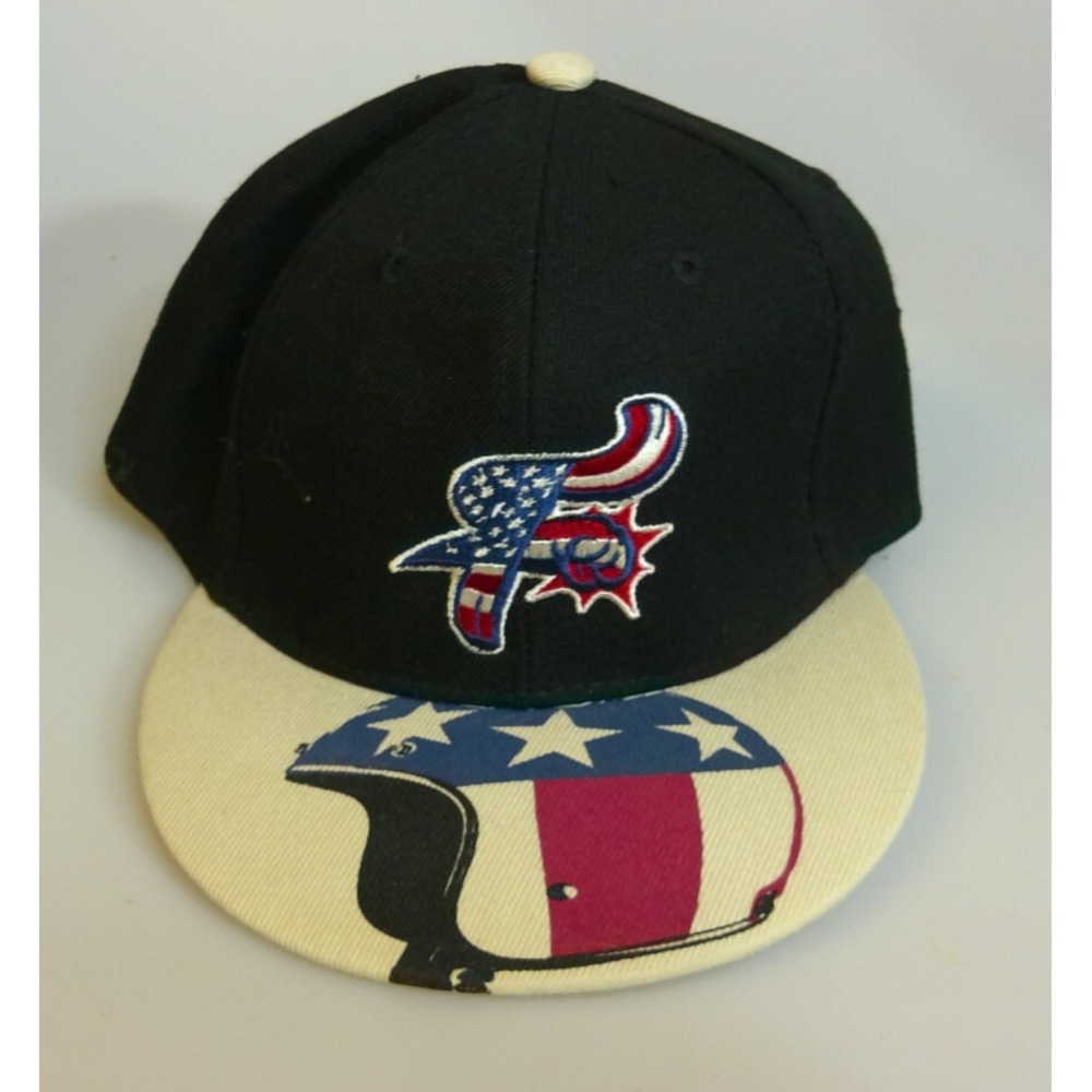 Harley Davidson Reading Phillies Snapback Hat Helmet USA Stars Brim Cap MiLB